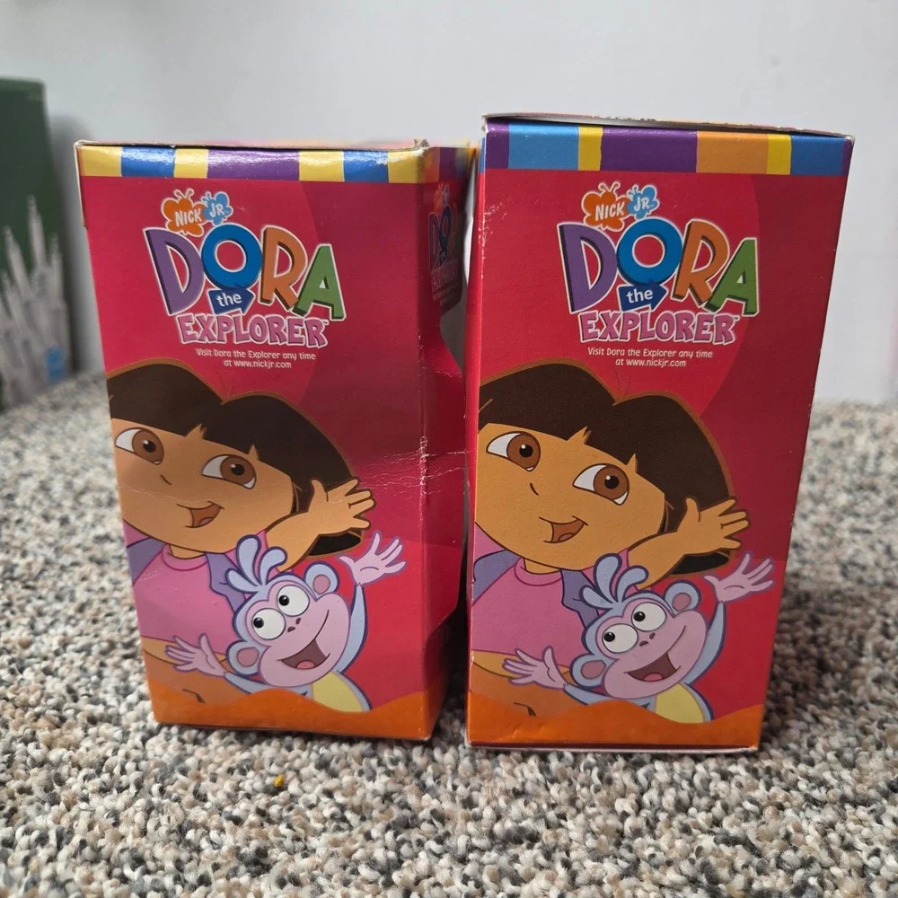 Vintage 2003 Kurt S Adler Dora the Explorer Boots Holiday Ornaments Set of 2